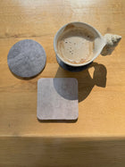 Stone - Coaster, Slate, Round (x4)