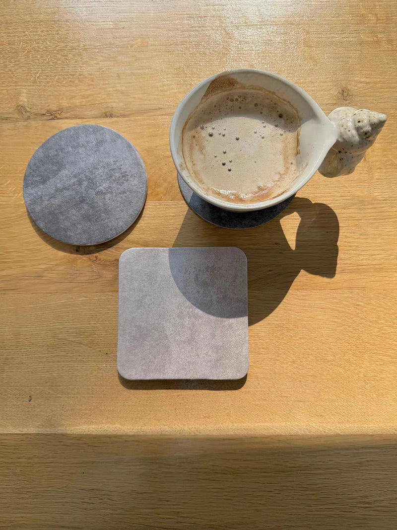 Stone Coaster, Gris, Square (x4)