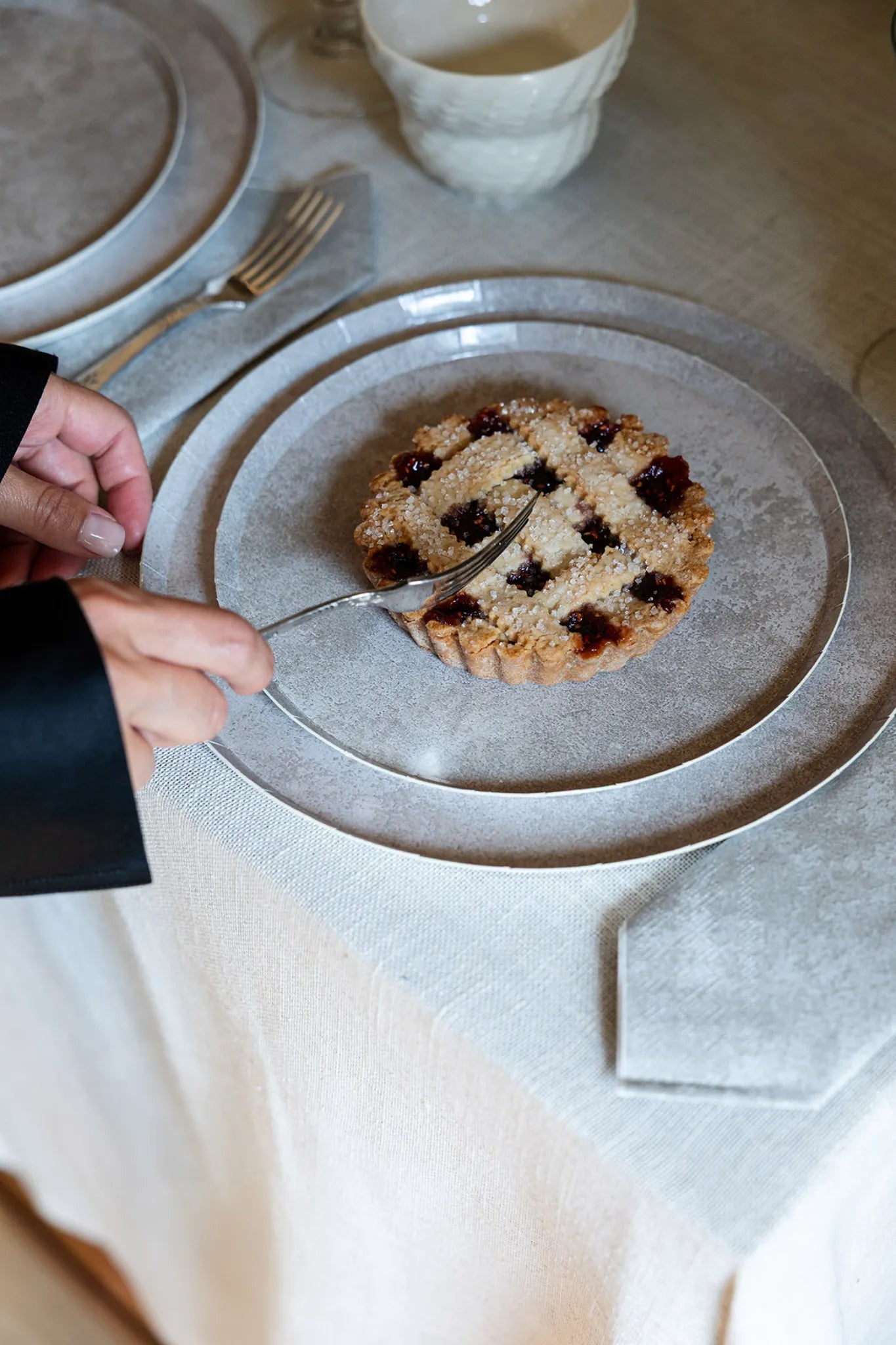 Stone Coaster, Gris, Square (x4)