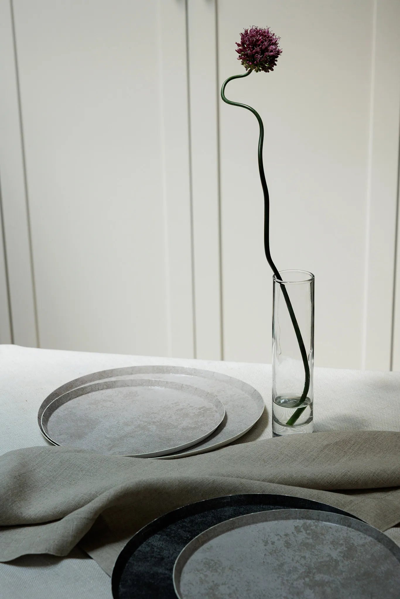 Stone - Coaster, Gris, Round (x4)