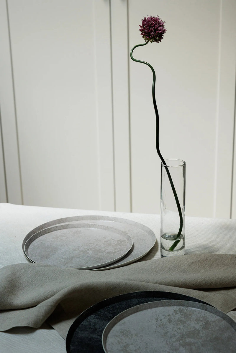 Stone - Coaster, Gris, Round (x4)