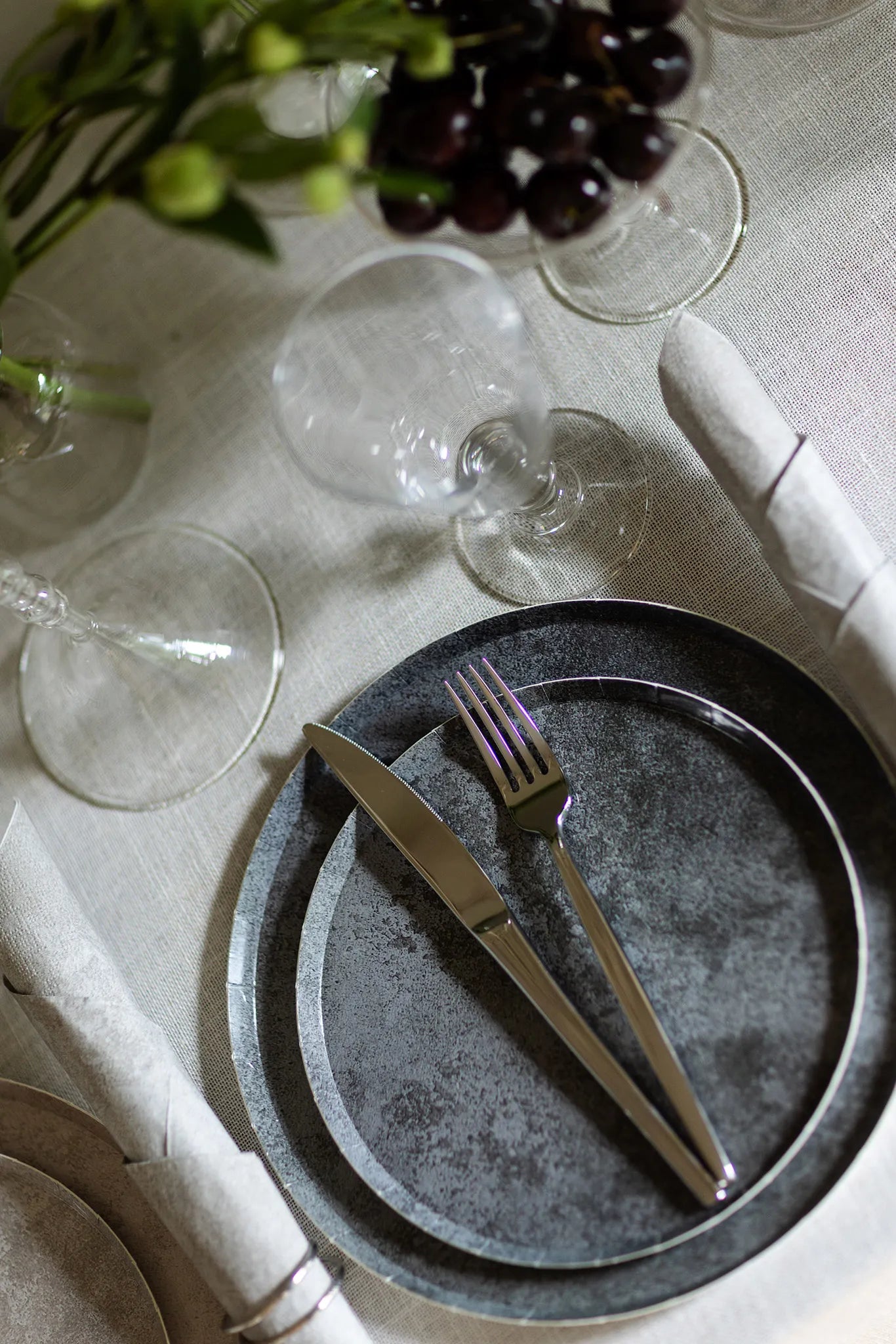 Stone - Dessert Plate, Slate (x8)